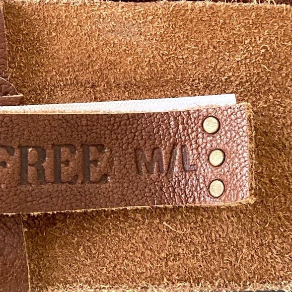We The Free Free People Rosebery Leather Belt in Cognac M/L 2” Wide Statement main image 7